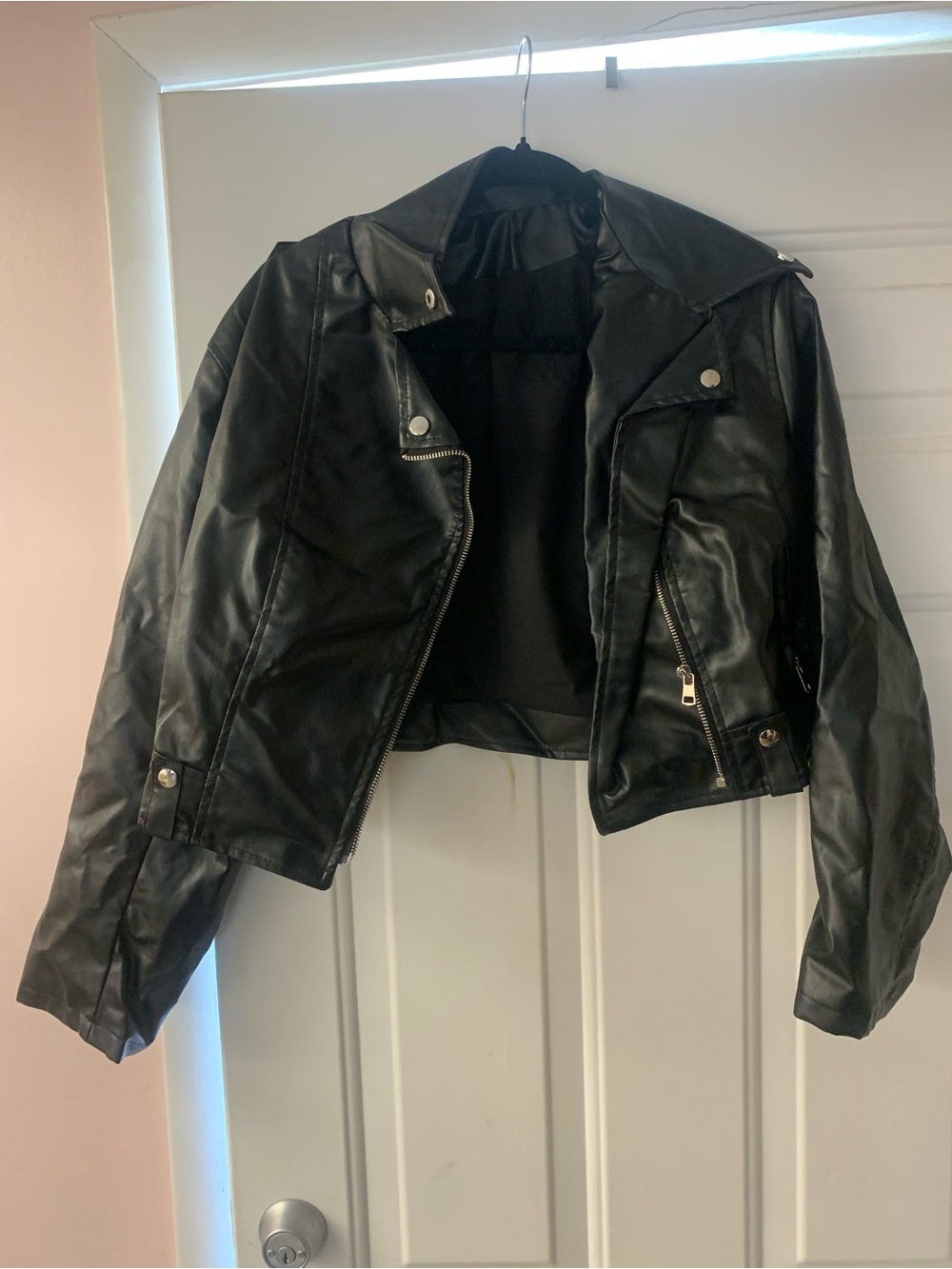 Target Black Faux Leather Moto Jacket